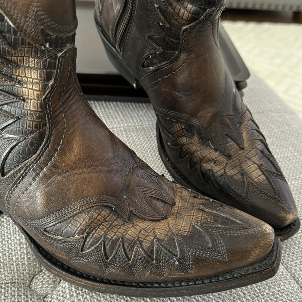 Ariat Brown Western Ankle Boots - Picture 2 of 10